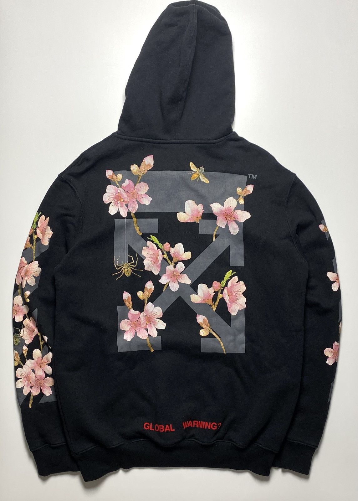 OFF-WHITE 桜 ダイアゴナル パーカー XSサイズ Off-White Off White - Sakura Hoodie | Grailed