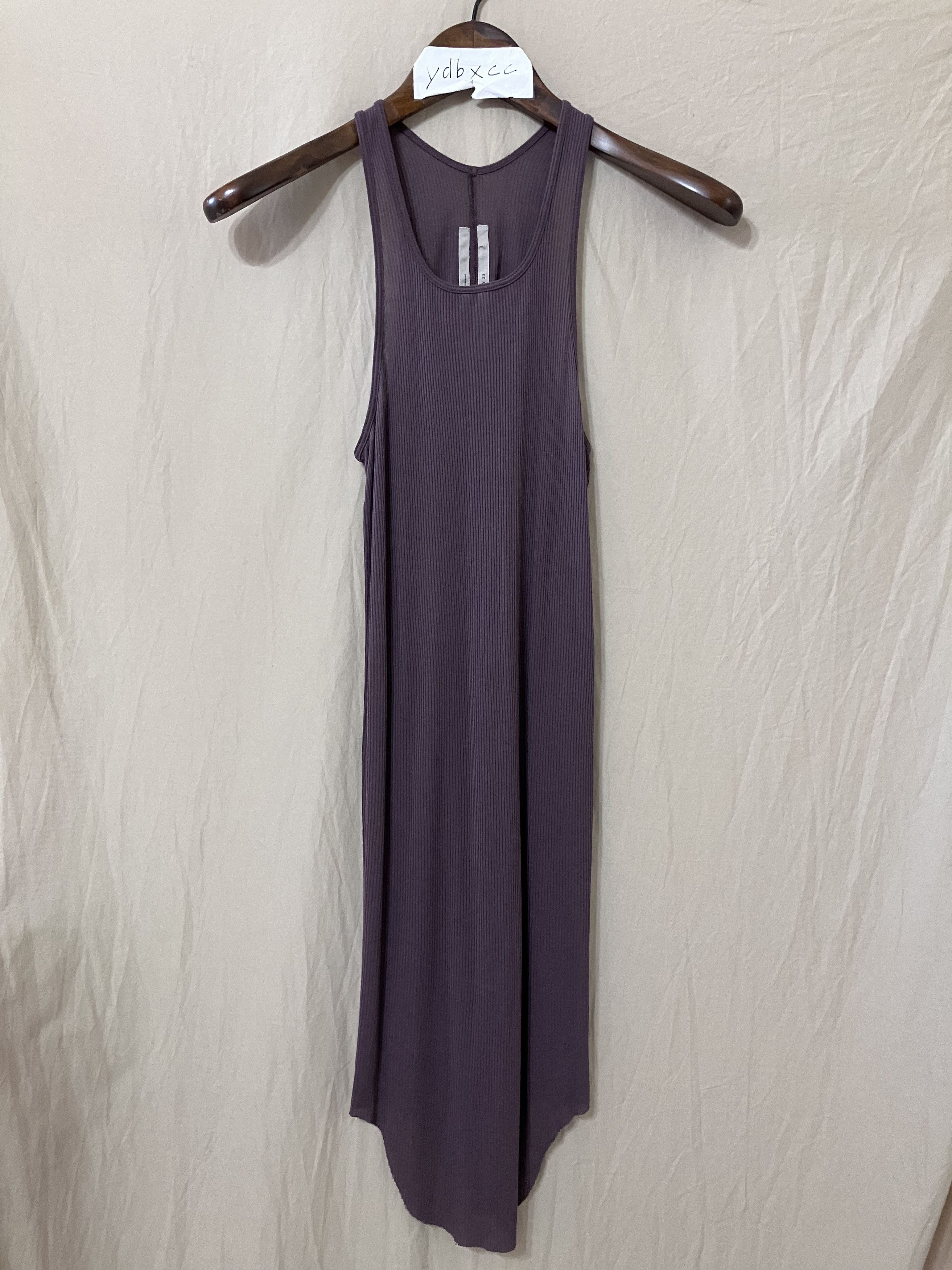 image of Rick Owens Fw23 Luxor Basic Rib Tank Amethyst in Purple, Men's (Size Medium)