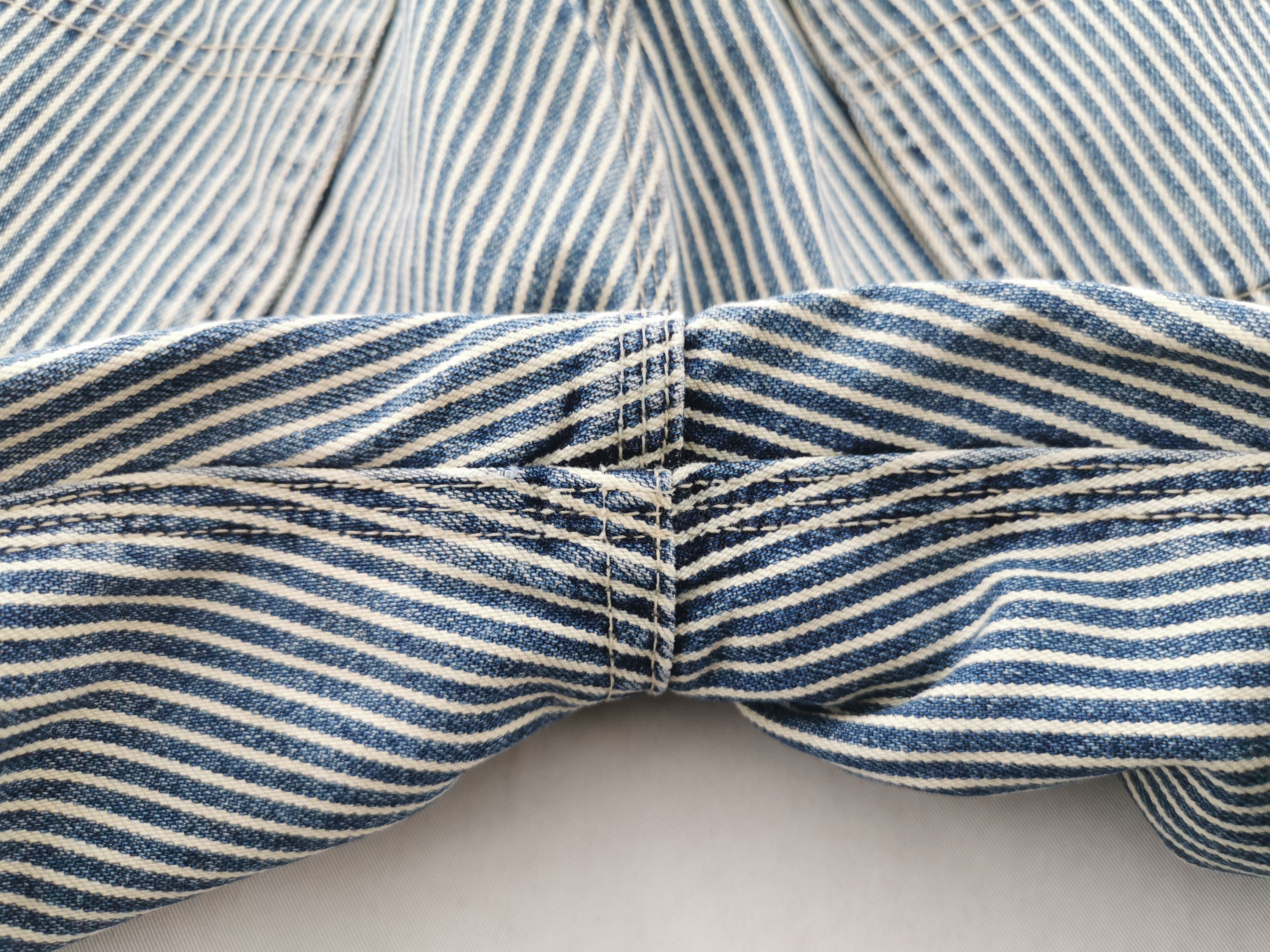 Japanese Brand Vintage 90's Blue Way Hickory Cargo Denim Made In Japan Size US 31 - 6 Thumbnail
