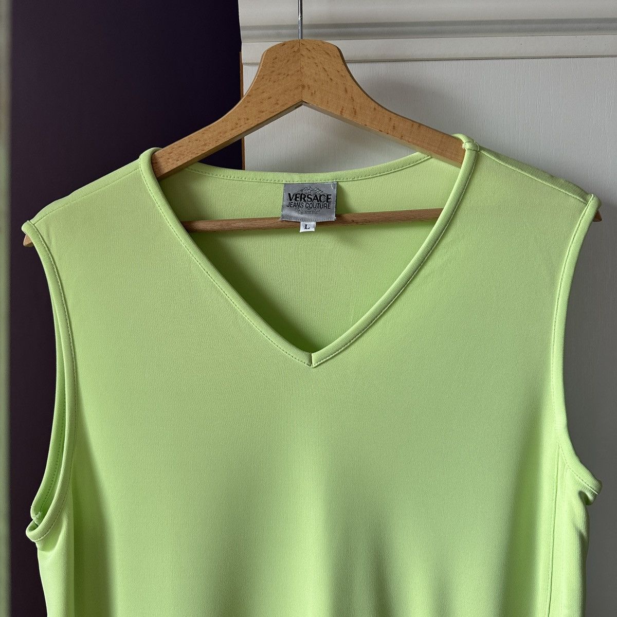 Versace Jeans Couture Vintage 90s Versace Jeans Couture Tank Top Blouse T-Shirt L Size L / US 10 / IT 46 - 4 Thumbnail