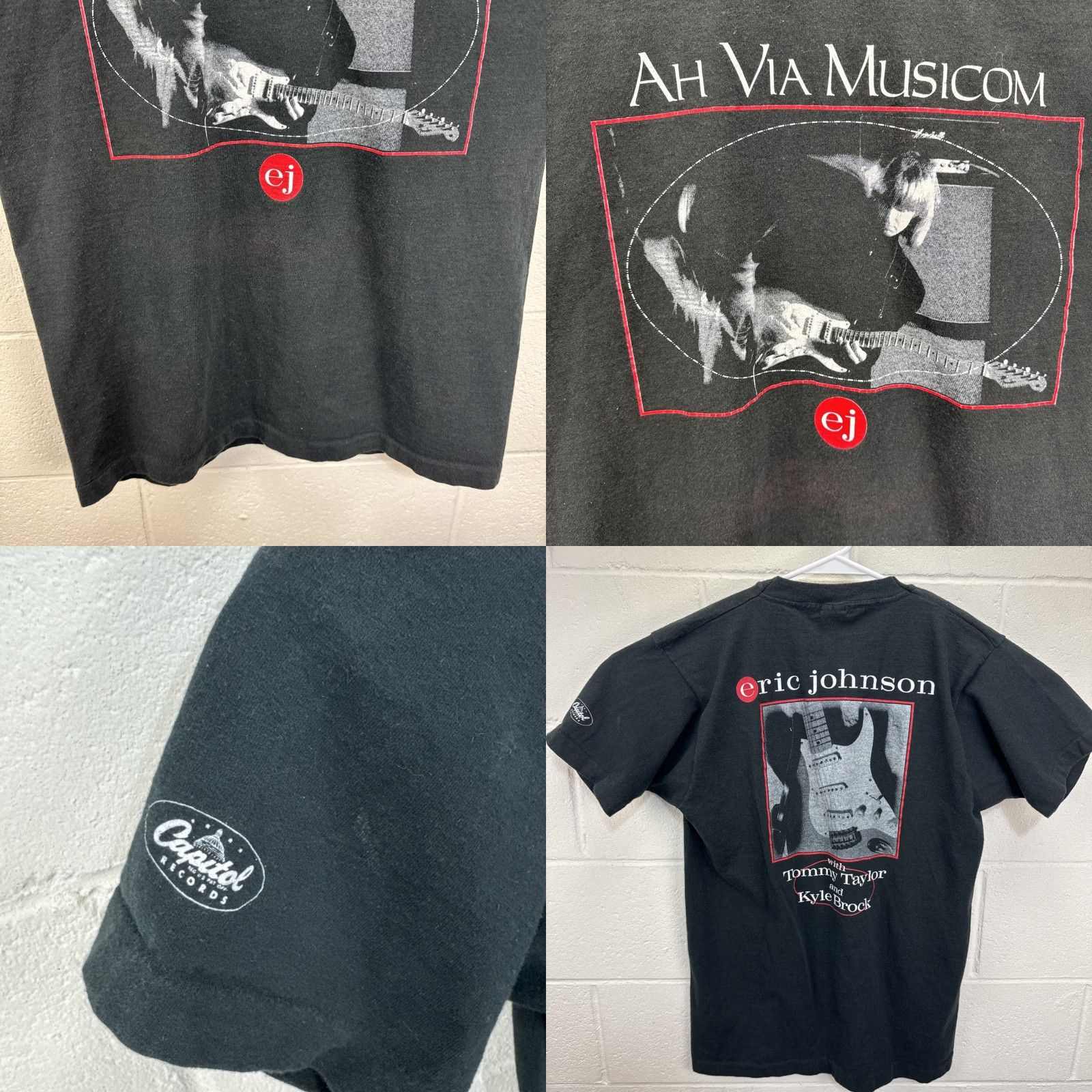 Fruit Of The Loom VINTAGE Eric Johnson T Shirt 90s Black Cotton Short Sleeve Crew Neck Adult L Guitar Ah Via Musicom Branding: Fruit of the Loom Size US L / EU 52-54 / 3 - 8 Thumbnail