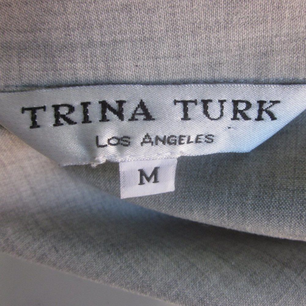 Trina Turk Trina Turk Light Weight Cropped Gray Jacket Size M Button Fr Size M / US 6-8 / IT 42-44 - 4 Thumbnail