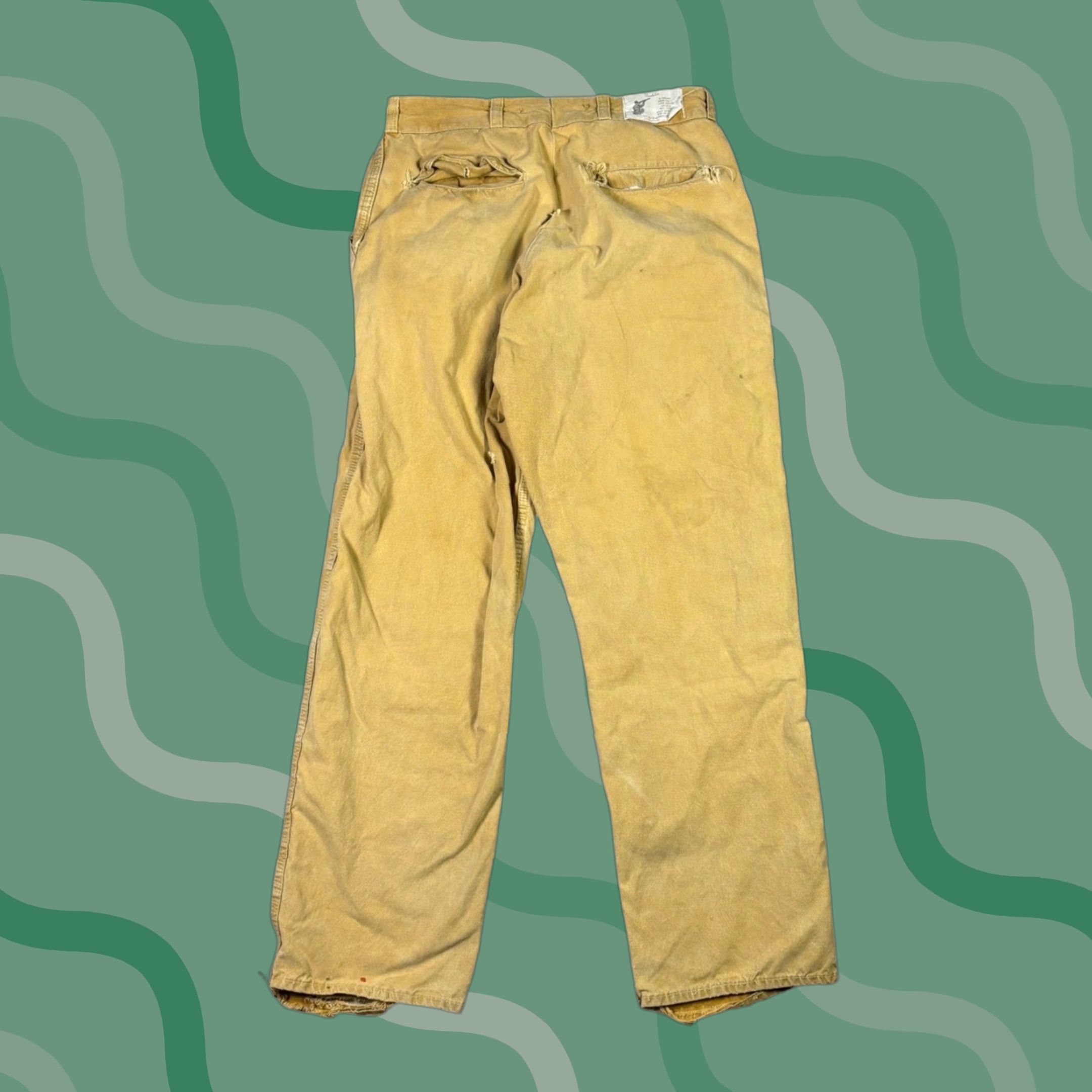 Vintage VINTAGE Workwear Pants Tan Canvas Heavy Duty Utilitarian Style Size 28 Inseam 27 Men 5-Pocket Design Size US 28 / EU 44 - 1 Thumbnail