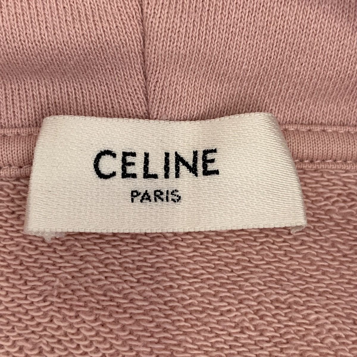 Celine Celine Pink Logo Printed Cotton Hooded Sweatshirt K26WX Size XXS / US 00 / IT 34 - 5 Thumbnail