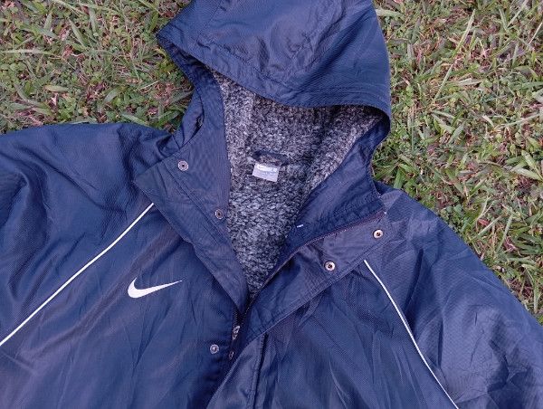 Nike × Vintage Vtg 2000s Nike ⚽⚾🏈 Bench Long Coat Jacket Insulated Size US L / EU 52-54 / 3 - 1 Thumbnail