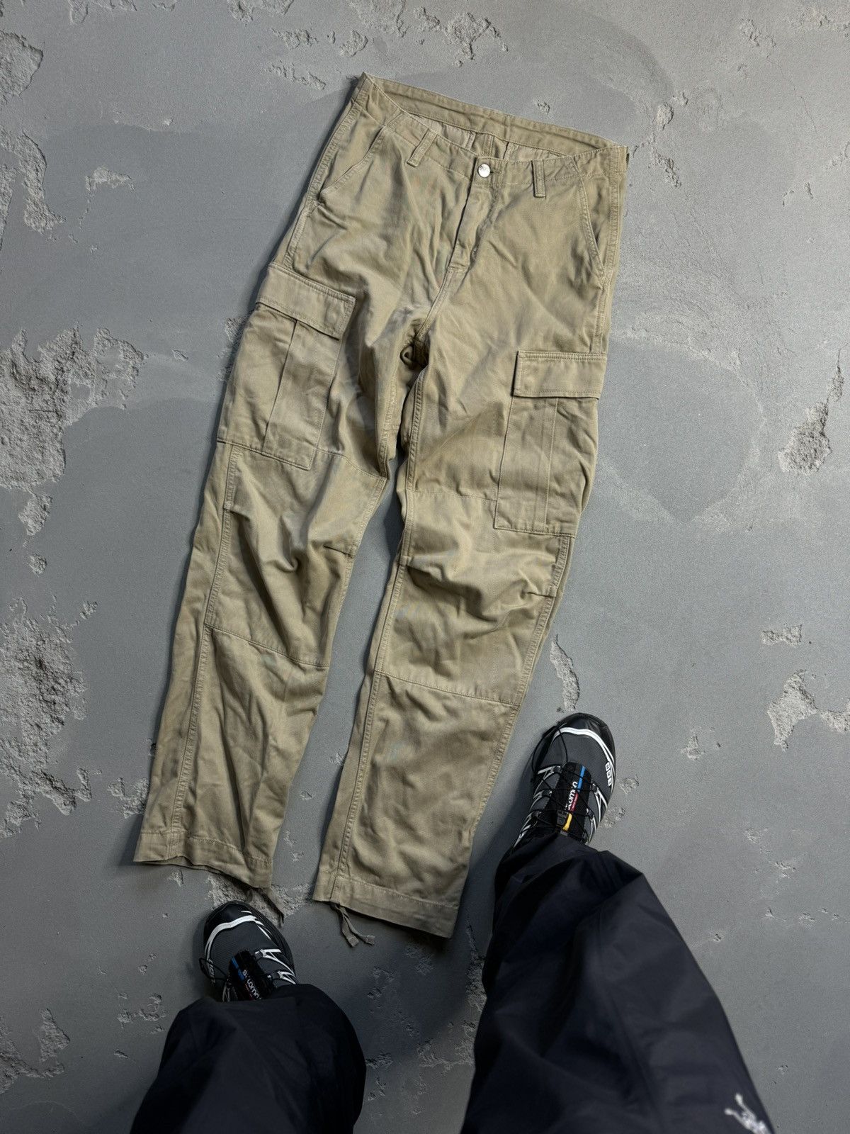 Carhartt × Carhartt Wip Carhartt Beige Regular Cargo Pants Trousers 28х32 Size US 28 / EU 44 - 1 Thumbnail