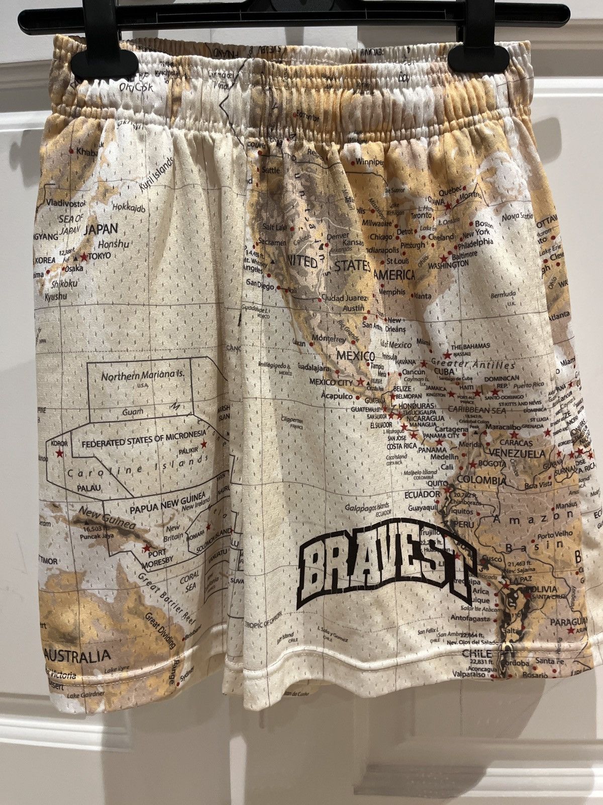 Bravest Studios Bravest Studios Atlas Map Shorts Tan Size Bravest Studios Bravest Studios Atlas Map Shorts Tan Size