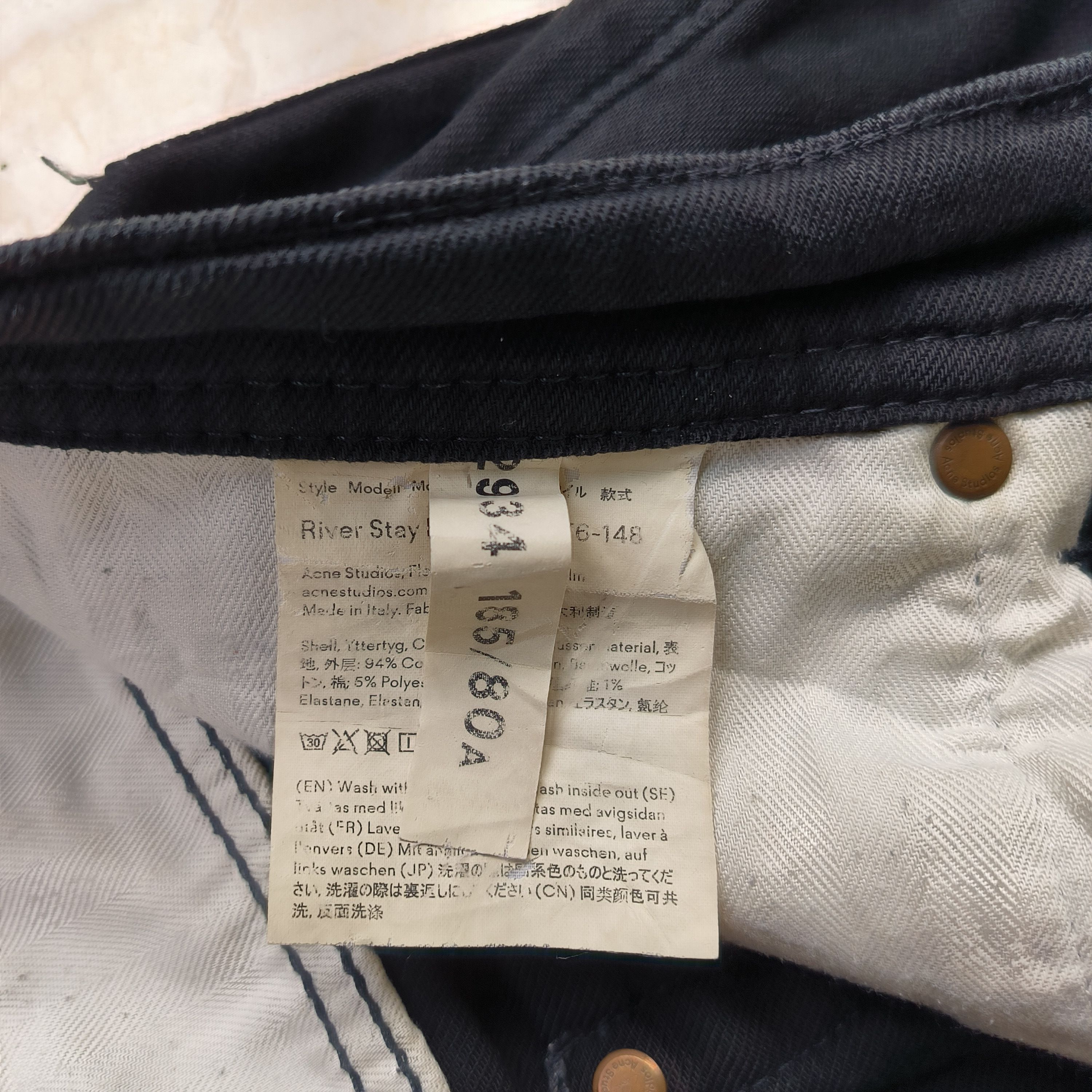 Acne Studios Acne Studios River Stay Black Jeans Size US 30 / EU 46 - 4 Thumbnail