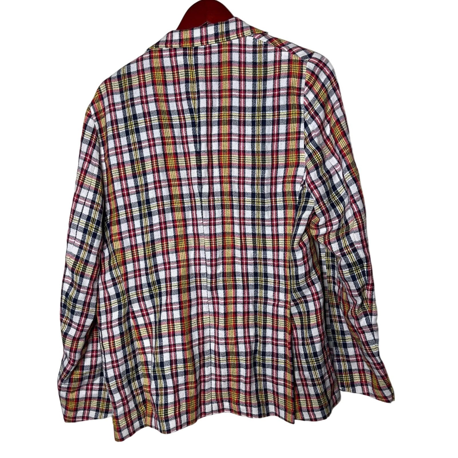 Manuel Ritz Manuel Ritz Kariertes Sakko Weiss Long Sleeve Blazer Plaid Size US L / EU 52-54 / 3 - 4 Thumbnail