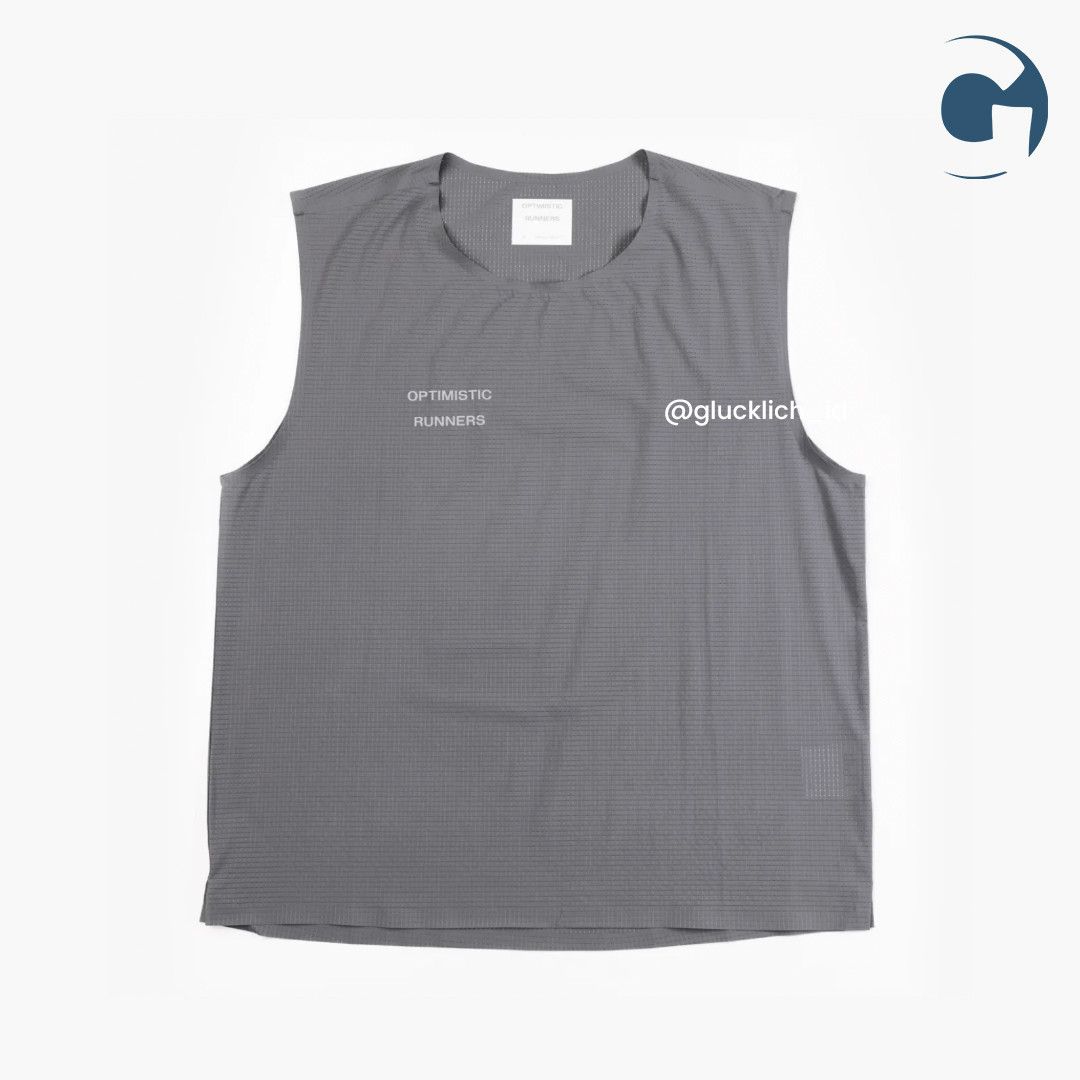 Other Optimistic Runners, Perforated Crop Tank Top in Grey Size US S / EU 44-46 / 1 - 1 Thumbnail