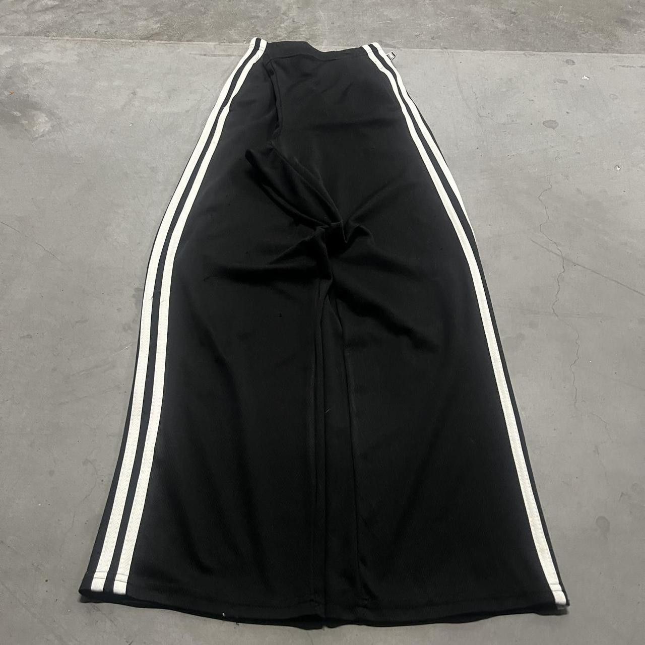 Japanese Brand × Vintage Vintage Y2K Baggy Made In USA Striped Black Sweatpants! Size US 36 / EU 52 - 1 Thumbnail