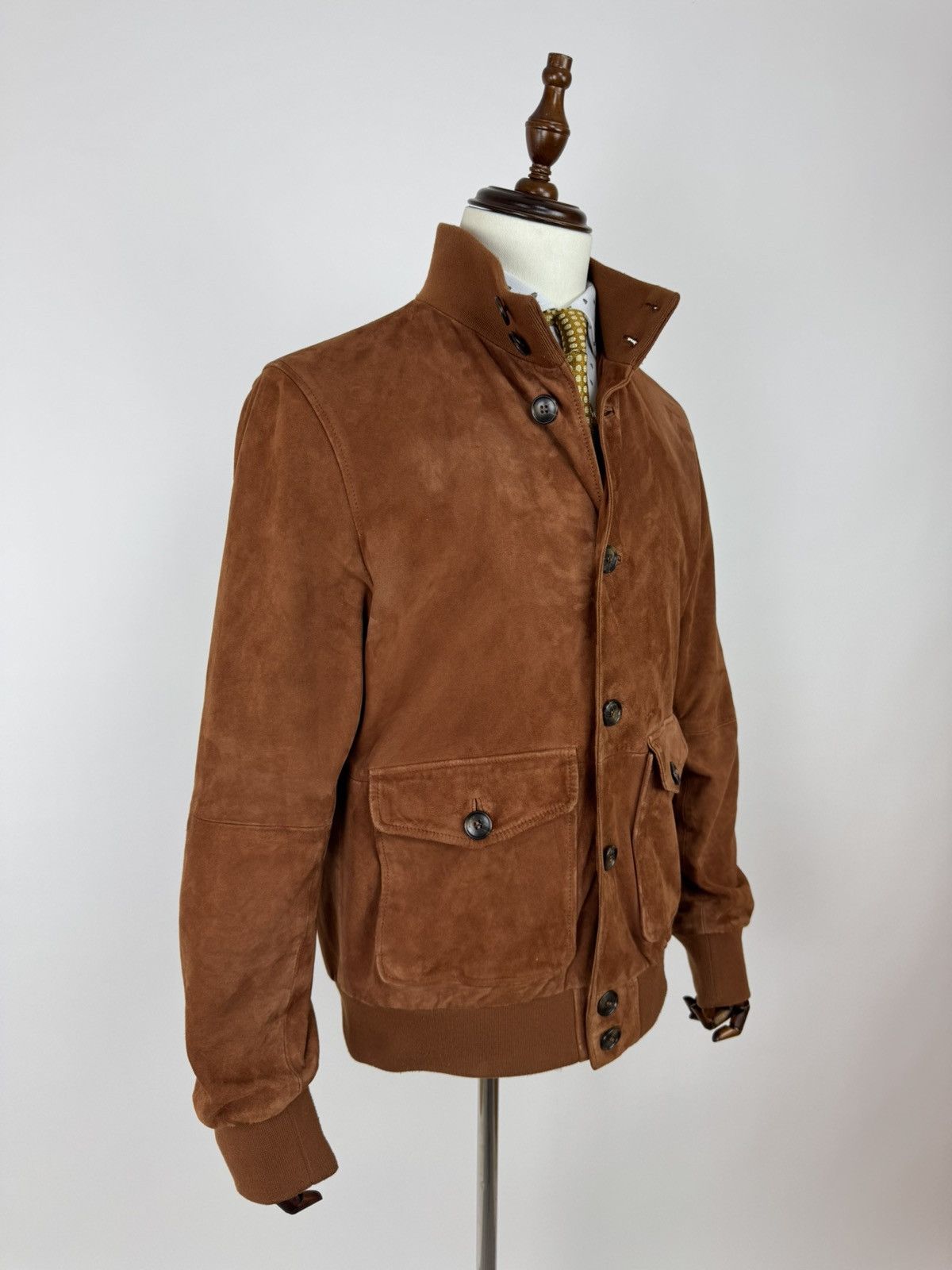 Designer × McGregor DISTINCTION MCGREGOR Suede Sports Bomber Leather Jacket Size US L / EU 52-54 / 3 - 3 Thumbnail