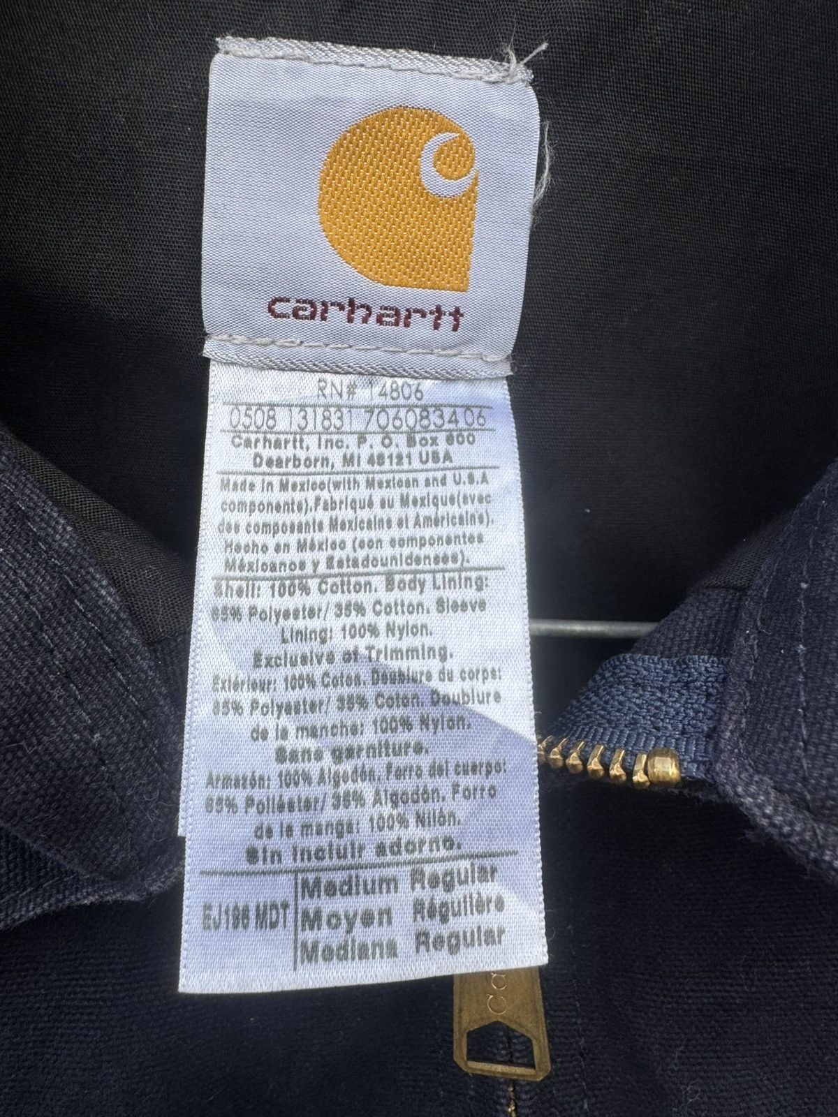 Carhartt Vintage Carhartt detroit blue unlined EJ196MDT Medium Jacket Size US M / EU 48-50 / 2 - 6 Thumbnail