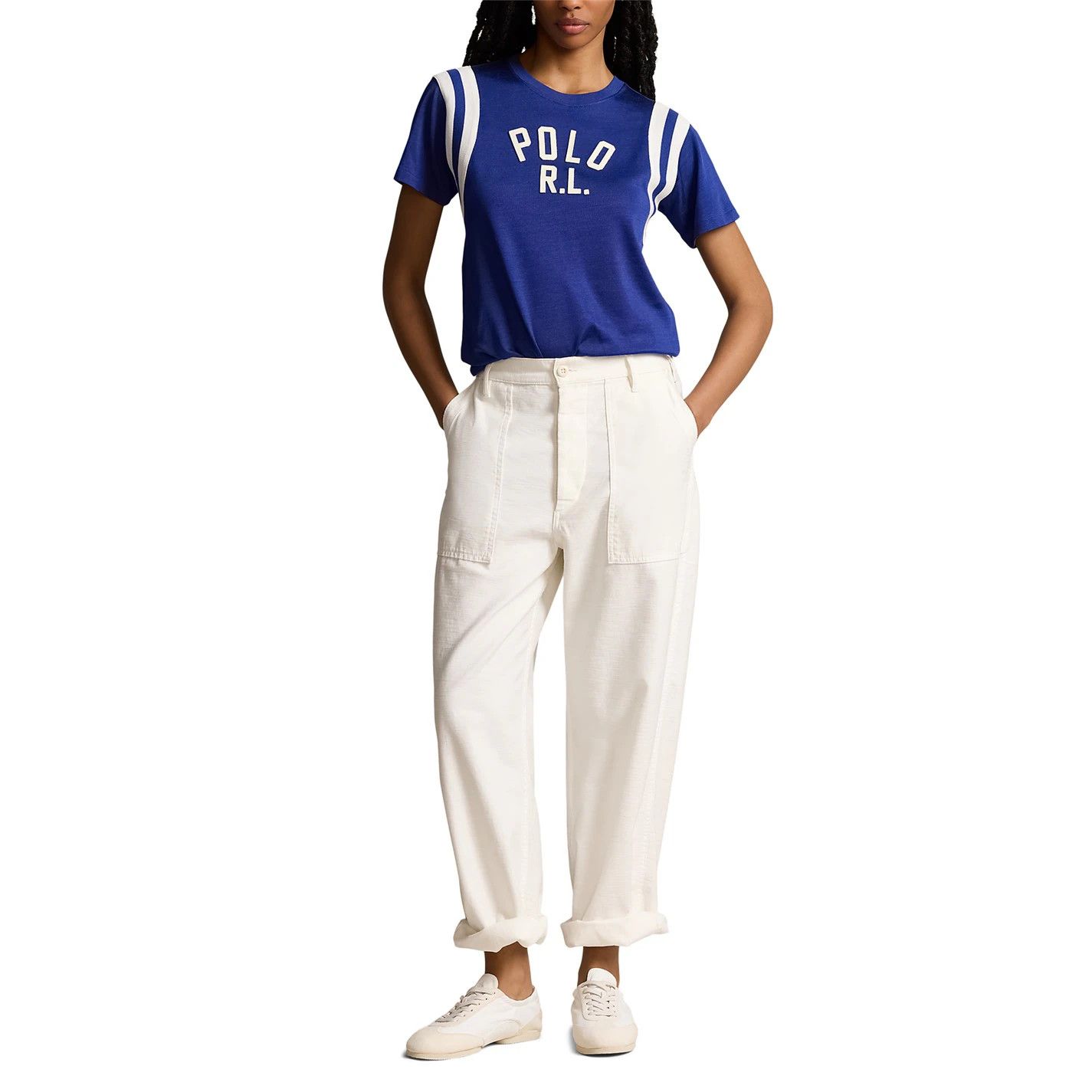 Polo Ralph Lauren o1g2r1mq0825 Logo Jersey T-Shirt in Blue Size S / US 4 / IT 40 - 4 Thumbnail