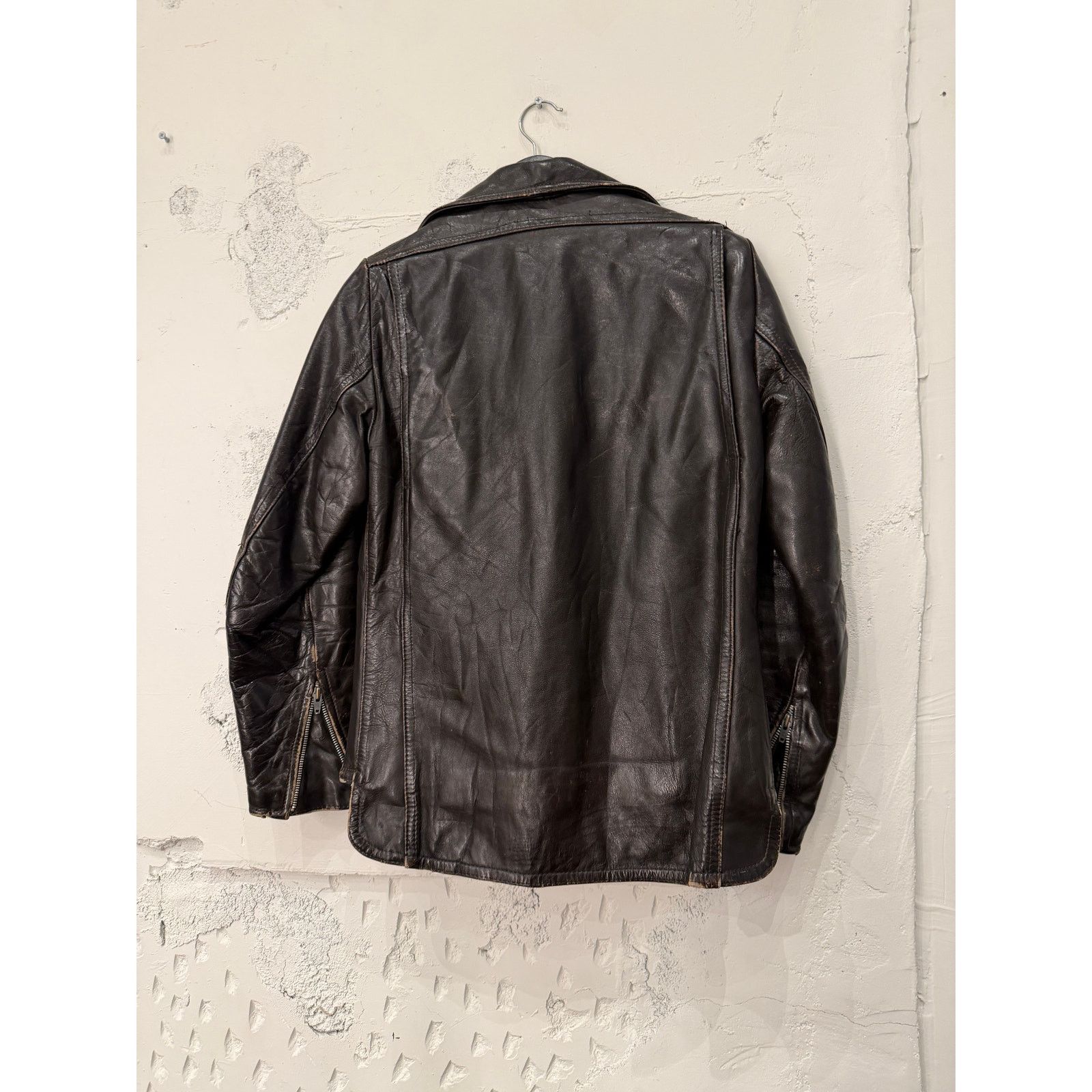 Vintage Vintage 1960's Lined Black Leather Moto Jacket Size US M / EU 48-50 / 2 - 2 Thumbnail