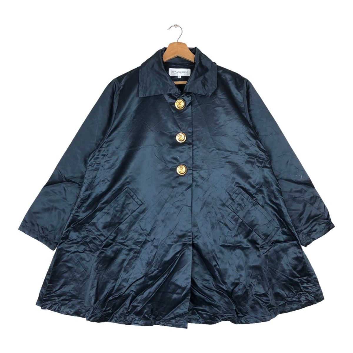 Yves Saint Laurent YVES SAINT LAURENT SILK SATIN JACKET Size XXS / US 00 / IT 34 - 2 Thumbnail