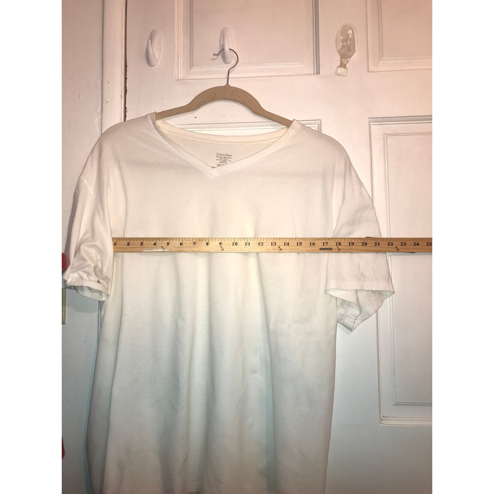 Calvin Klein CALVIN KLEIN T-Shirt Men's 2XL Cream Short Sleeved Size US XXL / EU 58 / 5 - 5 Thumbnail
