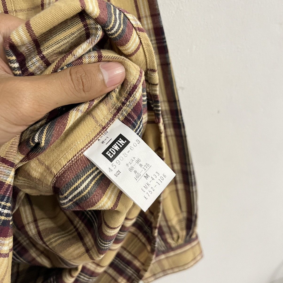 Japanese Brand Edwin Plaid Button Up Shirt Size US M / EU 48-50 / 2 - 5 Thumbnail
