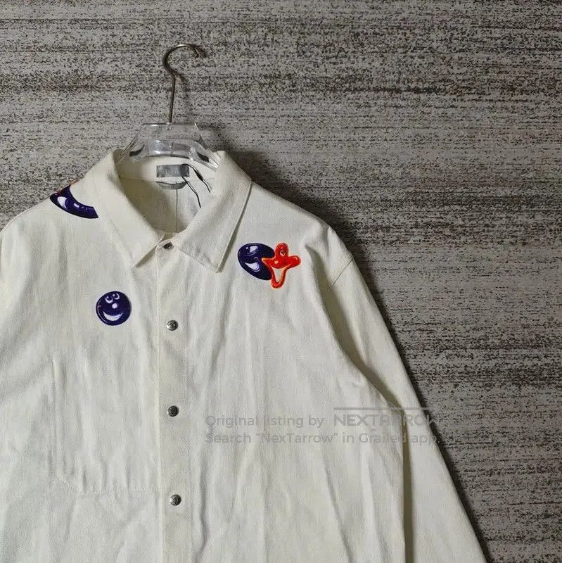 Dior Dior White Cotton Embroidered Long Sleeve Shirt . Size US XL / EU 56 / 4 - 5 Thumbnail