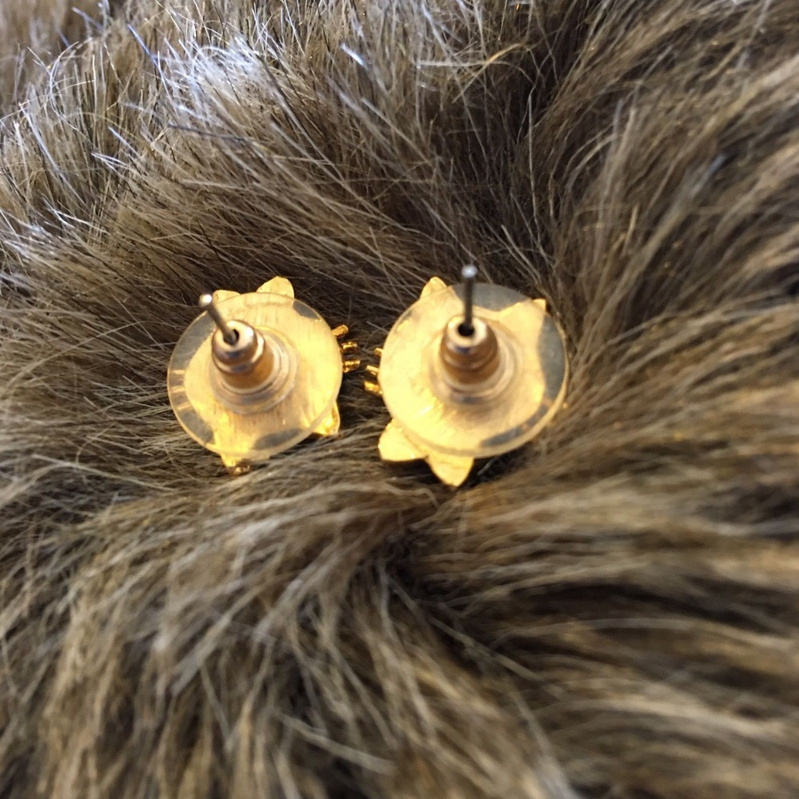 Vintage Vintage cat with whiskers crystal pierced earrings Size ONE SIZE - 4 Thumbnail