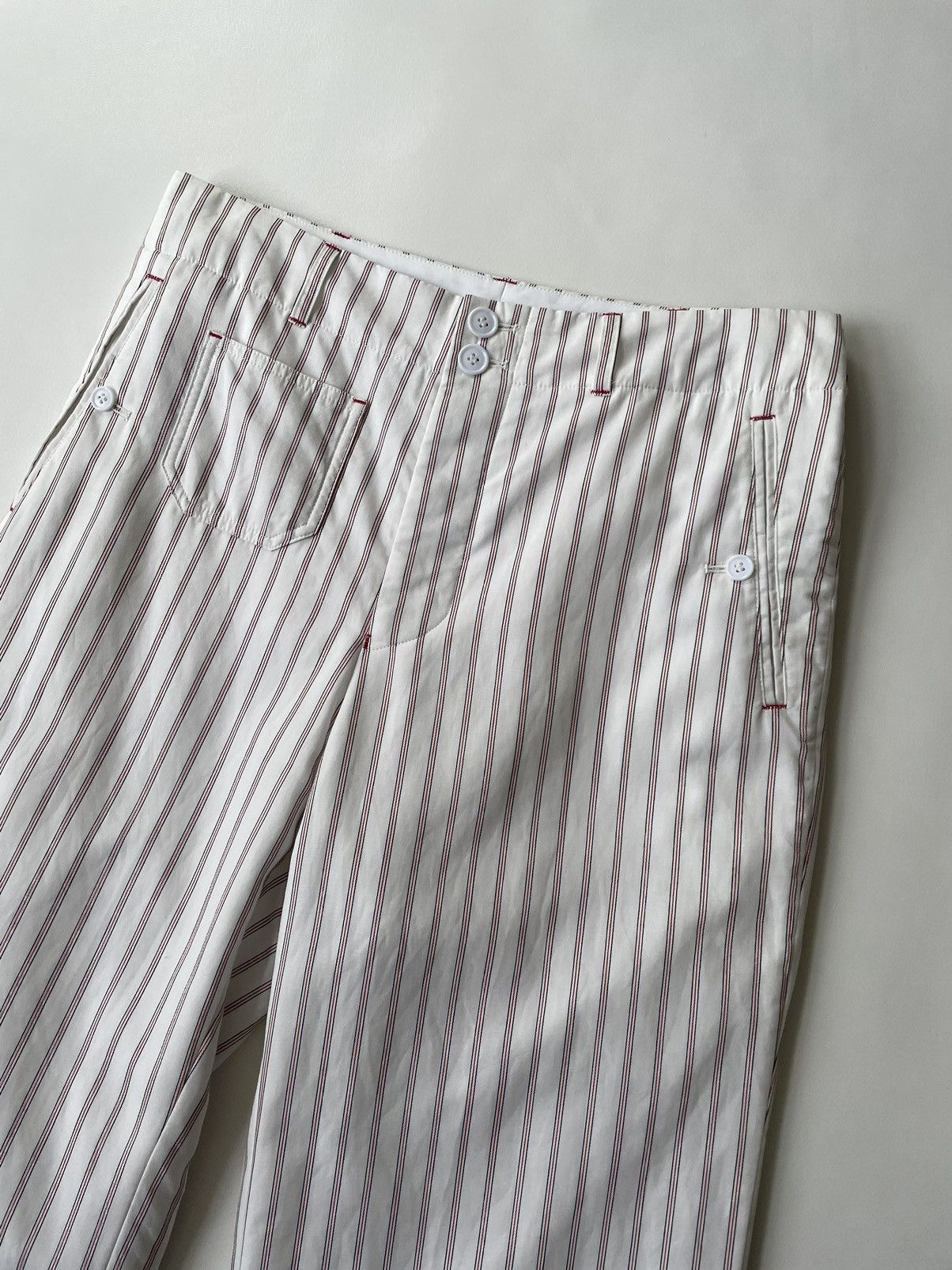 Comme des Garcons S/S 08 Cropped Striped Leg Utility Trousers Size US 32 / EU 48 - 8 Thumbnail
