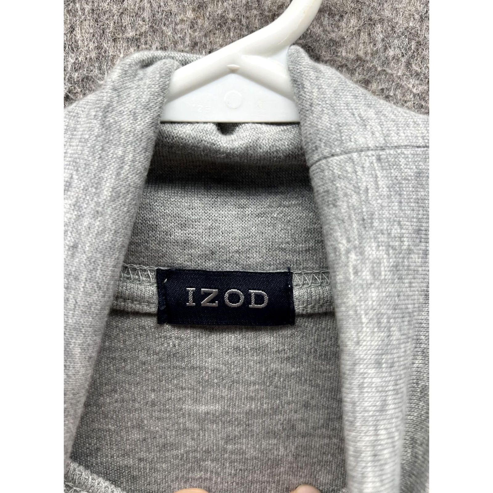 Izod IZOD Mens Medium Gray Pullover Turtleneck T-Shirt Shirt Long Sleeve Cotton Knit Casual Sweater Knit Regular Fit Fall Mens Size US M / EU 48-50 / 2 - 2 Thumbnail