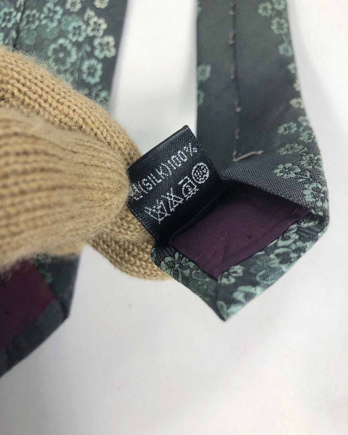 Balenciaga Rare Vintage Balenciaga Floral Silk Tie Size ONE SIZE - 8 Thumbnail