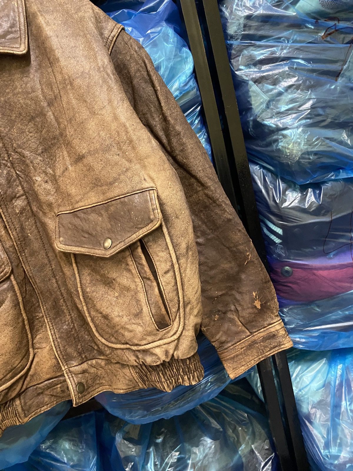 Other Vario Max Distressed Leather Bomber Jacket - Brown Aviator Size US M / EU 48-50 / 2 - 6 Thumbnail