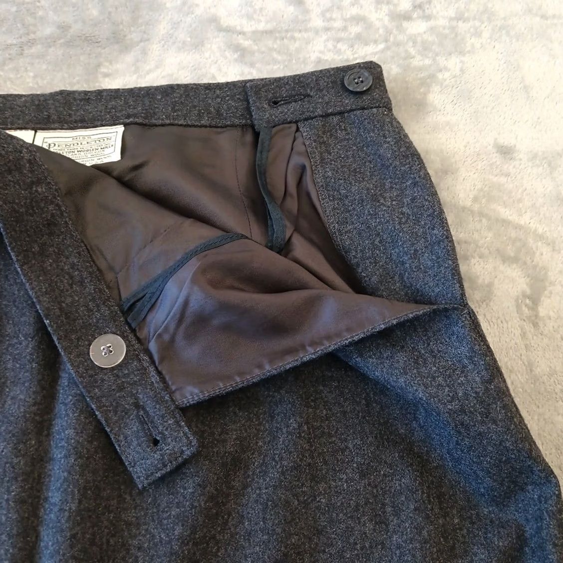 Pendleton Pendleton Skirt Women Size 14 Gray Wool Midi Pencil Lined Pockets Slit Pleated Vintage No Millennium Style? Size 36" / US 14 / IT 50 - 5 Thumbnail