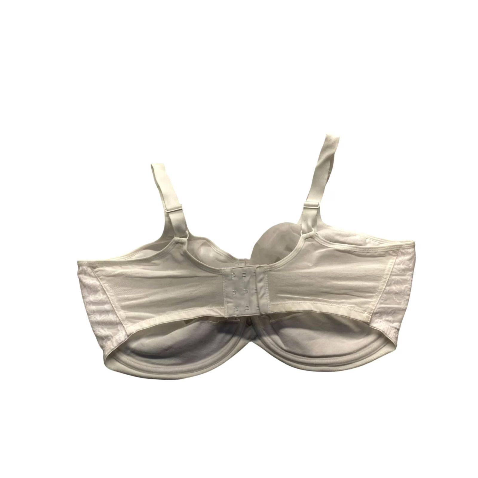 Vintage Lunaire White Lace Underwire Bra With Floral Embroidery & Adjustable Straps #5861 Size ONE SIZE - 2 Thumbnail