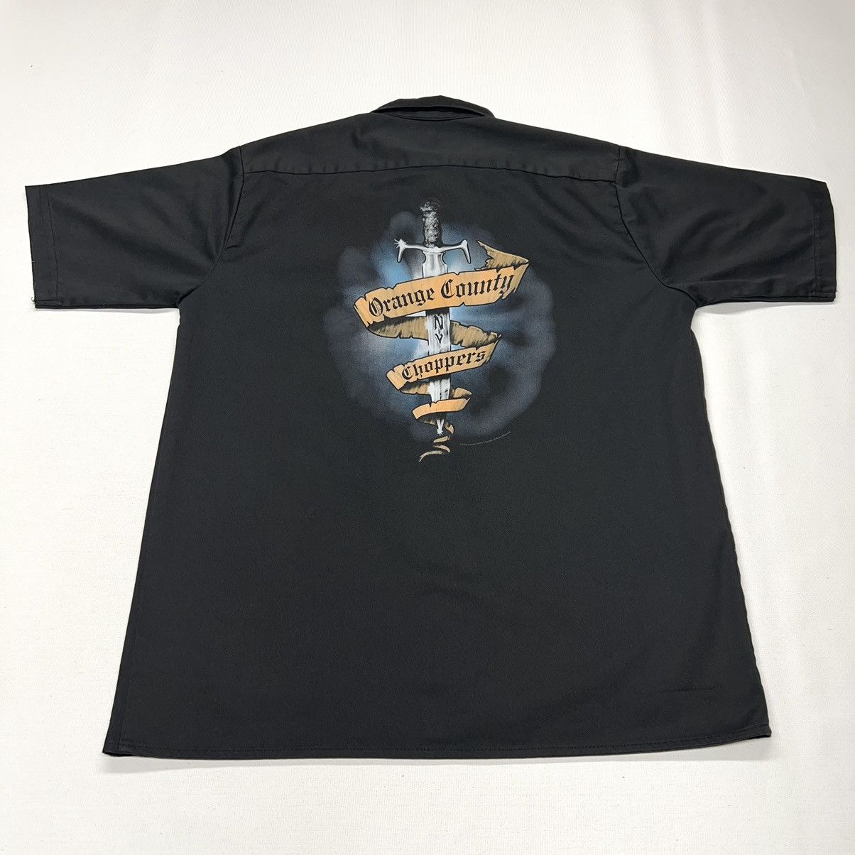 Vintage VTG Orange County Choppers Button Shirt Black Mechanic Work Size US L / EU 52-54 / 3 - 1 Thumbnail