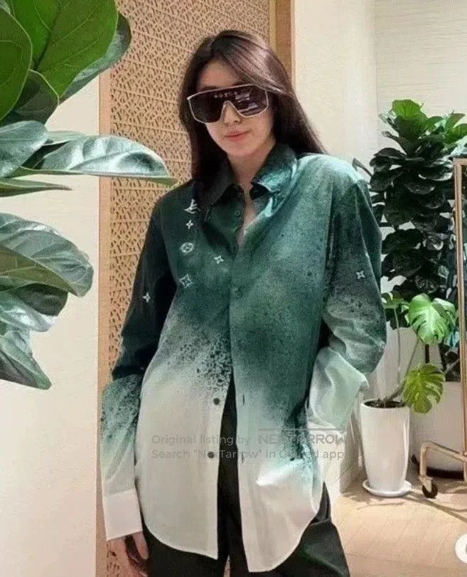 Louis Vuitton LV Green Ink Tie-Dye Shirt Jacket. Size US L / EU 52-54 / 3 - 4 Thumbnail