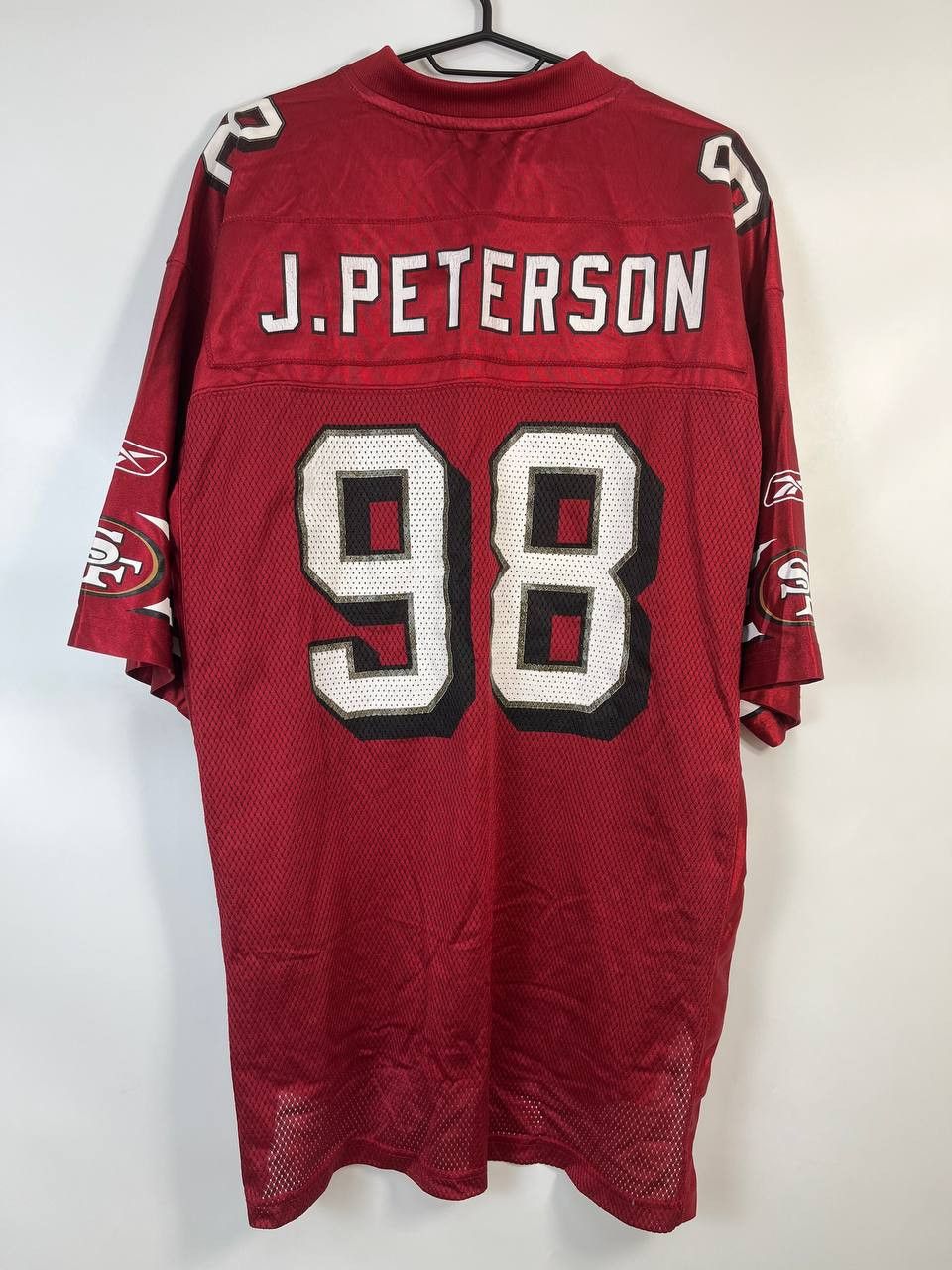 NFL SAN FRANCISCO NFL JERSEY REEBOK J. PETERSON #98 Size L Size US L / EU 52-54 / 3 - 5 Thumbnail