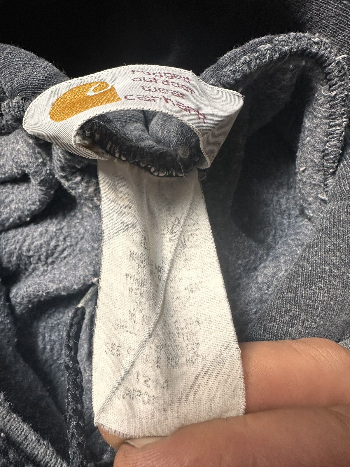 Carhartt × Vintage Vintage Faded Carhartt Script Logo Hooded Sweatshirt Size US L / EU 52-54 / 3 - 9 Thumbnail