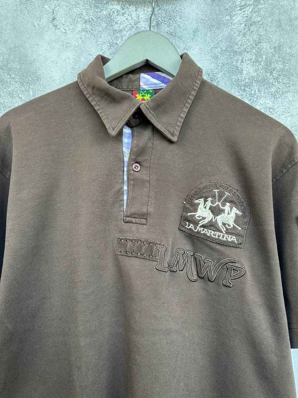 La Martina La Martina Polo Shirt LMWP Embroidered Logo & Patch Details Size US XL / EU 56 / 4 - 4 Thumbnail
