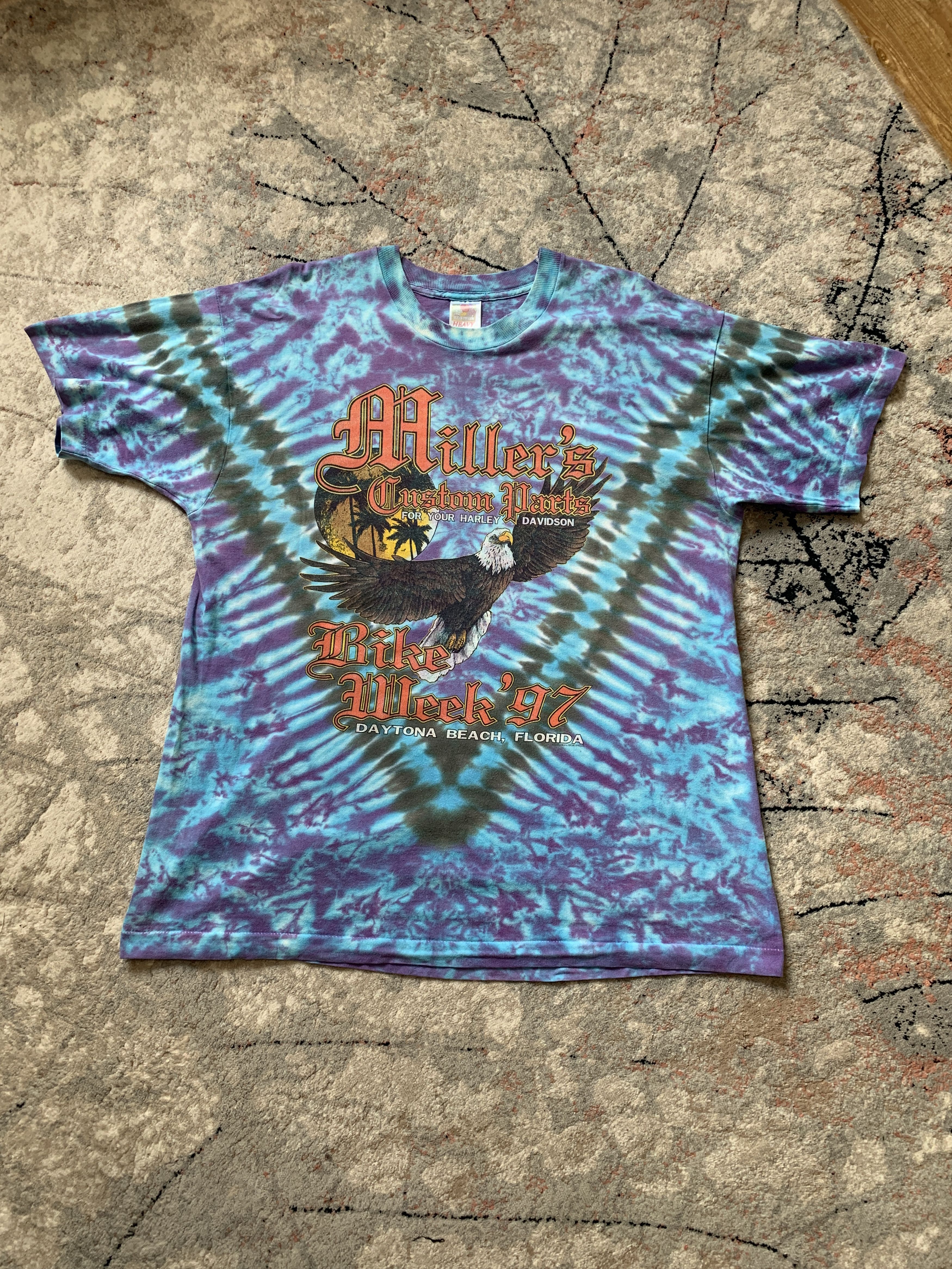 Fruit Of The Loom Miller's Custom Parts Harley Davidson Vintage Tee Size US XL / EU 56 / 4 - 1 Thumbnail