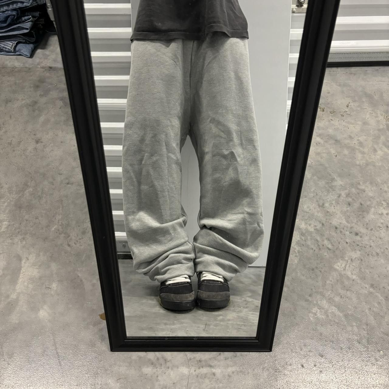 Japanese Brand × Vintage Crazy Vintage Y2K/2000s Baggy Light Grey Skater Essential Sweatpants! Size US 36 / EU 52 - 1 Thumbnail