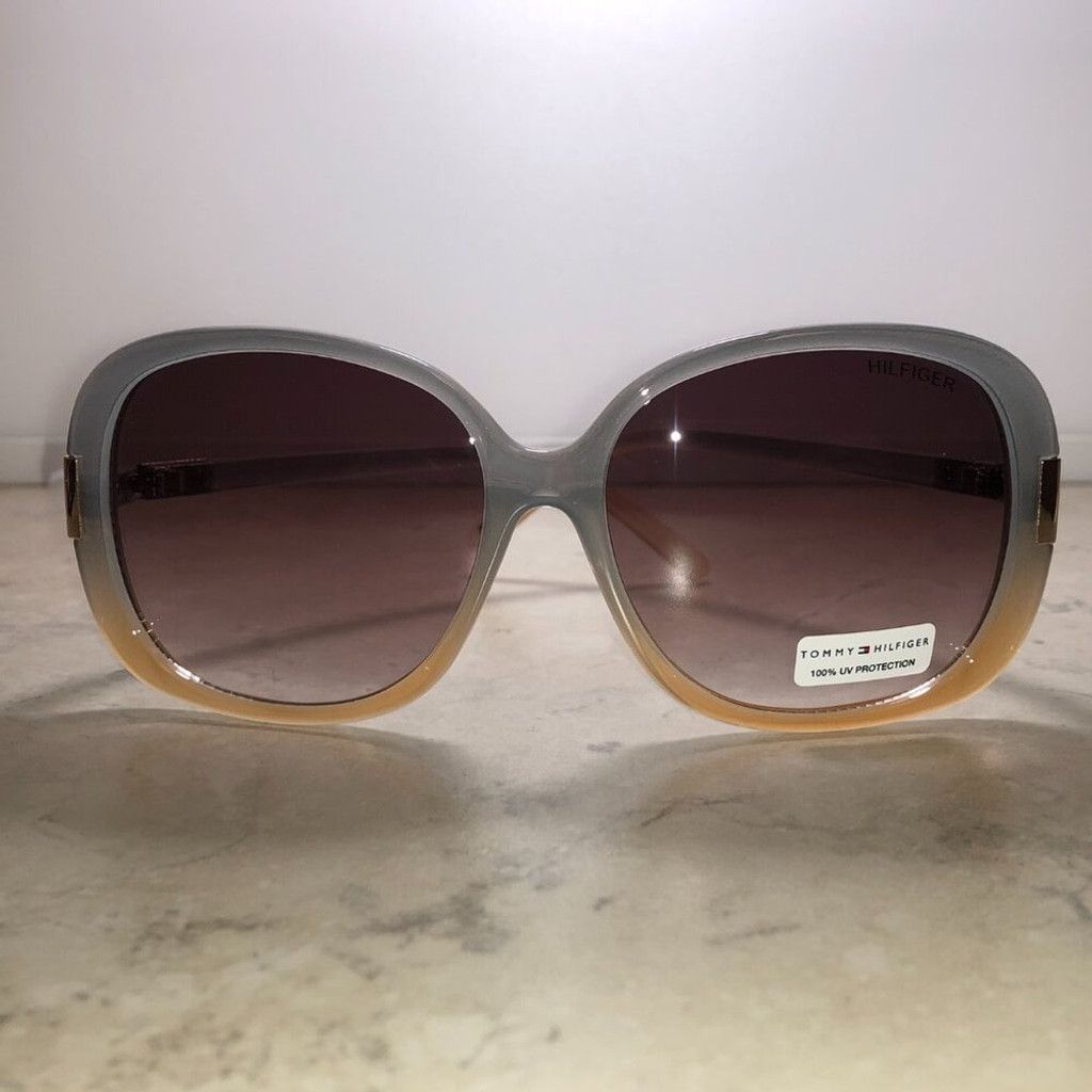Tommy Hilfiger Tommy Hilfiger Gray & Yellow Gradient Oversized Sunglasses Size ONE SIZE - 2 Thumbnail