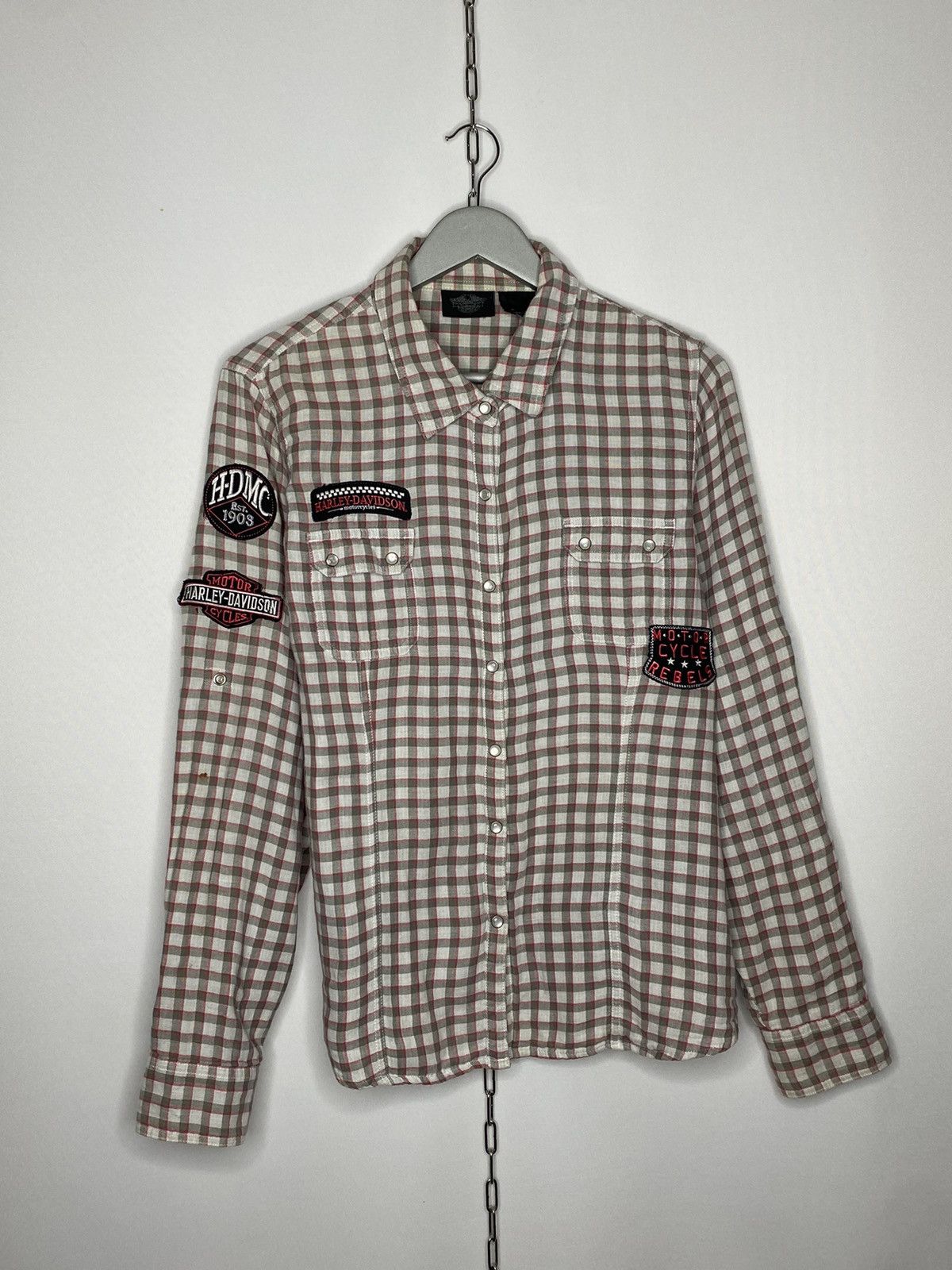 Vintage 🔥Harley Davidson Vintage Big Logo Rare Shirt Long Sleeve🔥 Size US XL / EU 56 / 4 - 3 Thumbnail