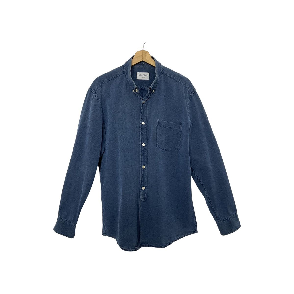 image of Our Legacy Disstresed Navy Shirt Made In Portugal Size Xl, Men's