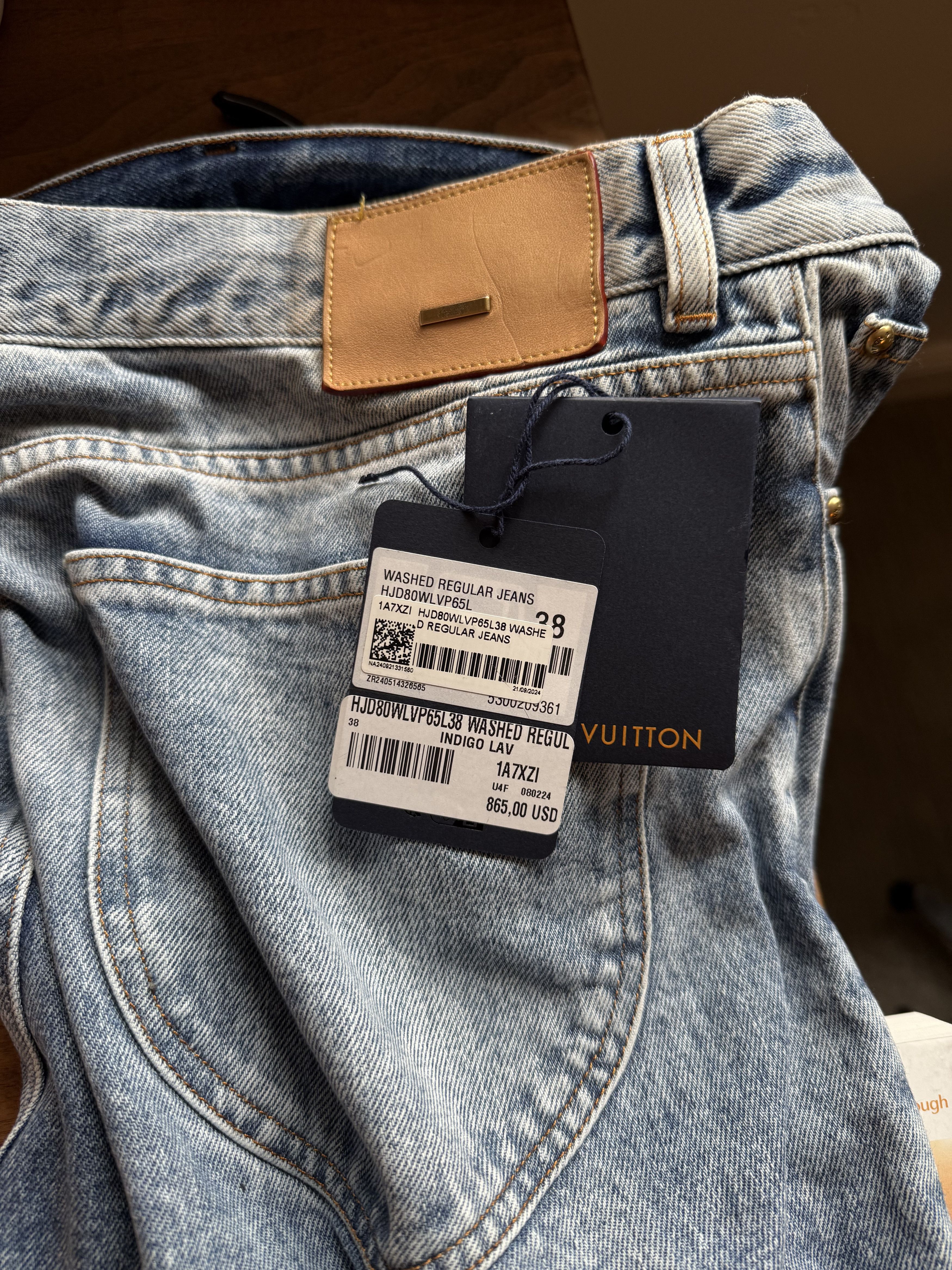 Louis Vuitton Washed Regular Jeans - Indigo Size US 38 / EU 54 - 9 Thumbnail