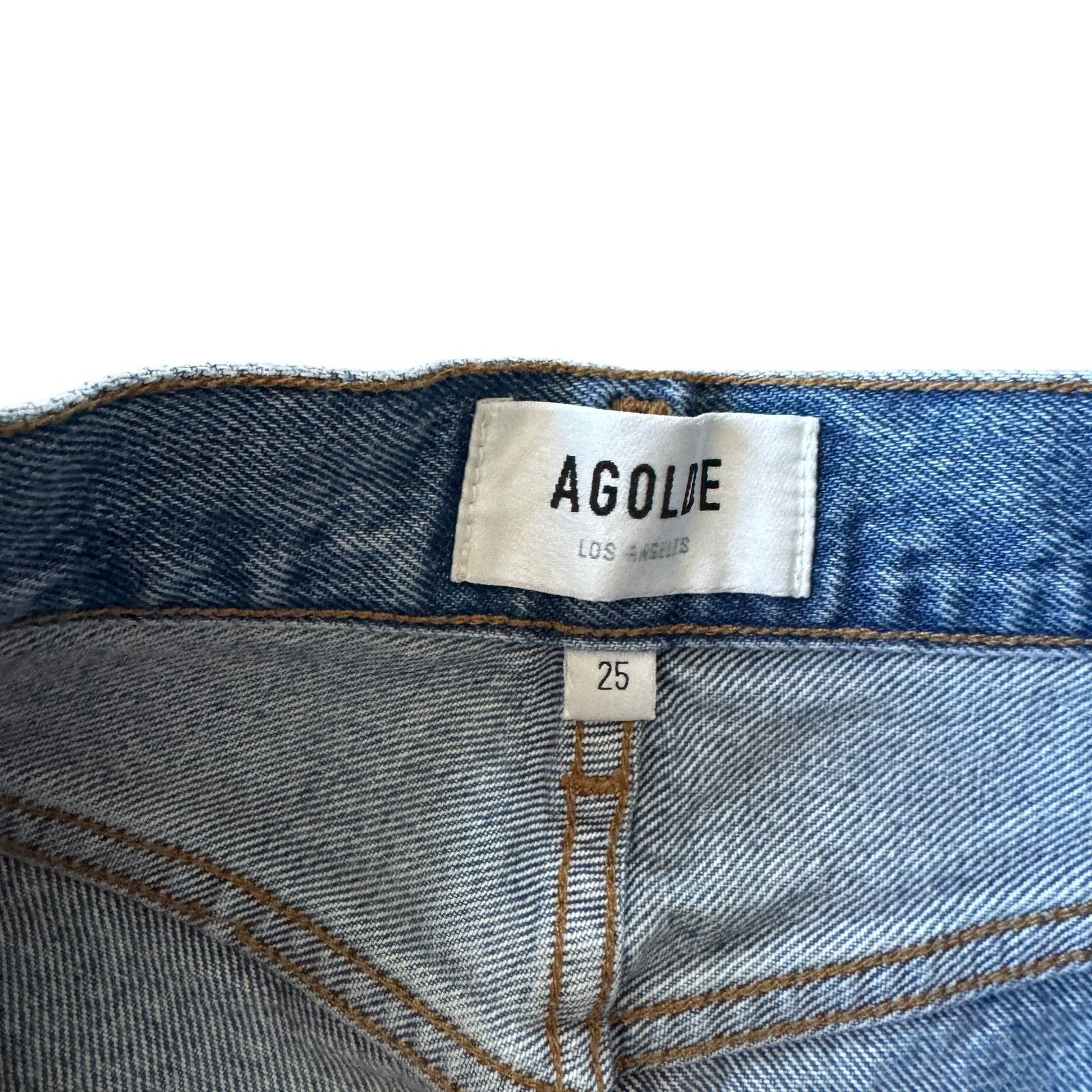 Agolde AGOLDE Riley High Rise Straight Crop Jean Haven Wash Size 25" / US 0 / IT 36 - 6 Thumbnail