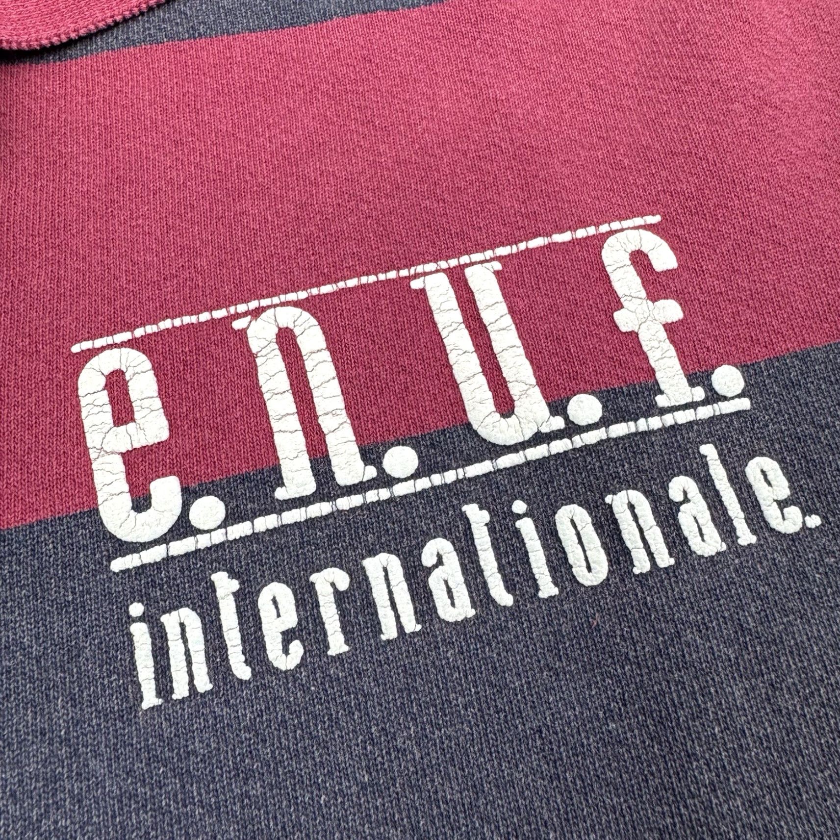Vintage VINTAGE Enuf Internationale Rugby Polo Shirt Adult Large Striped 90s Red Mens Size US L / EU 52-54 / 3 - 3 Thumbnail