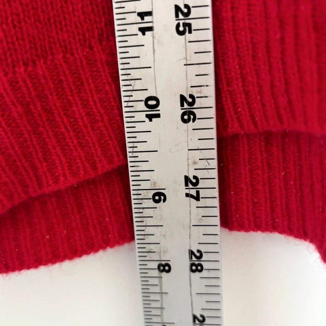 Vintage VINTAGE Hastings & Smith Red Mock Neck Cable Knit Sweater Lambswool Angora Blend M Ladies Men’s Women’s Size M / US 6-8 / IT 42-44 - 4 Thumbnail