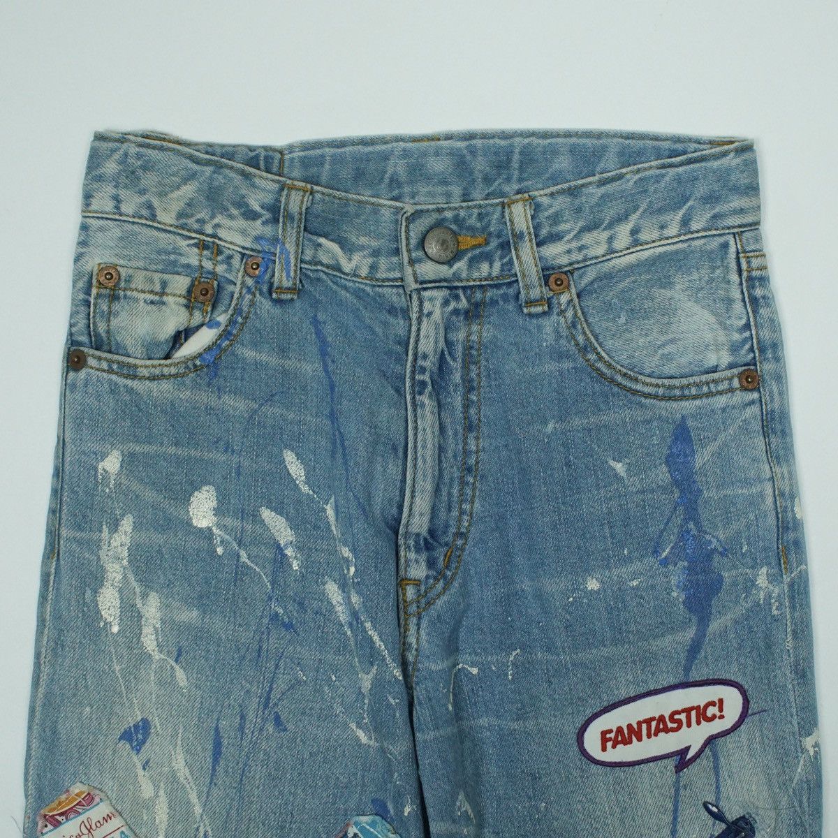 Hysteric Glamour *NoTariff Hysteric Glamour Mini Splatter Kids Denim Pants Size 25" / US 0 / IT 36 - 4 Thumbnail