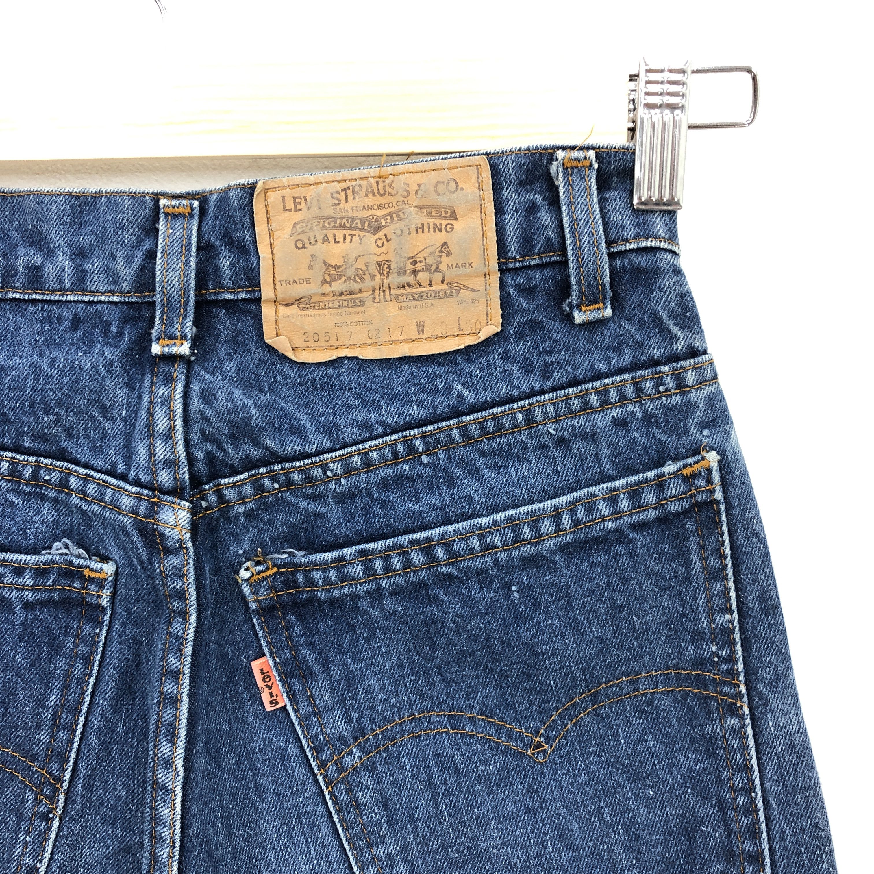 Levi's 80s True Vintage Levis 517 Bell Bottom Orange Tab Jeans Size 26" / US 2 / IT 38 - 5 Thumbnail