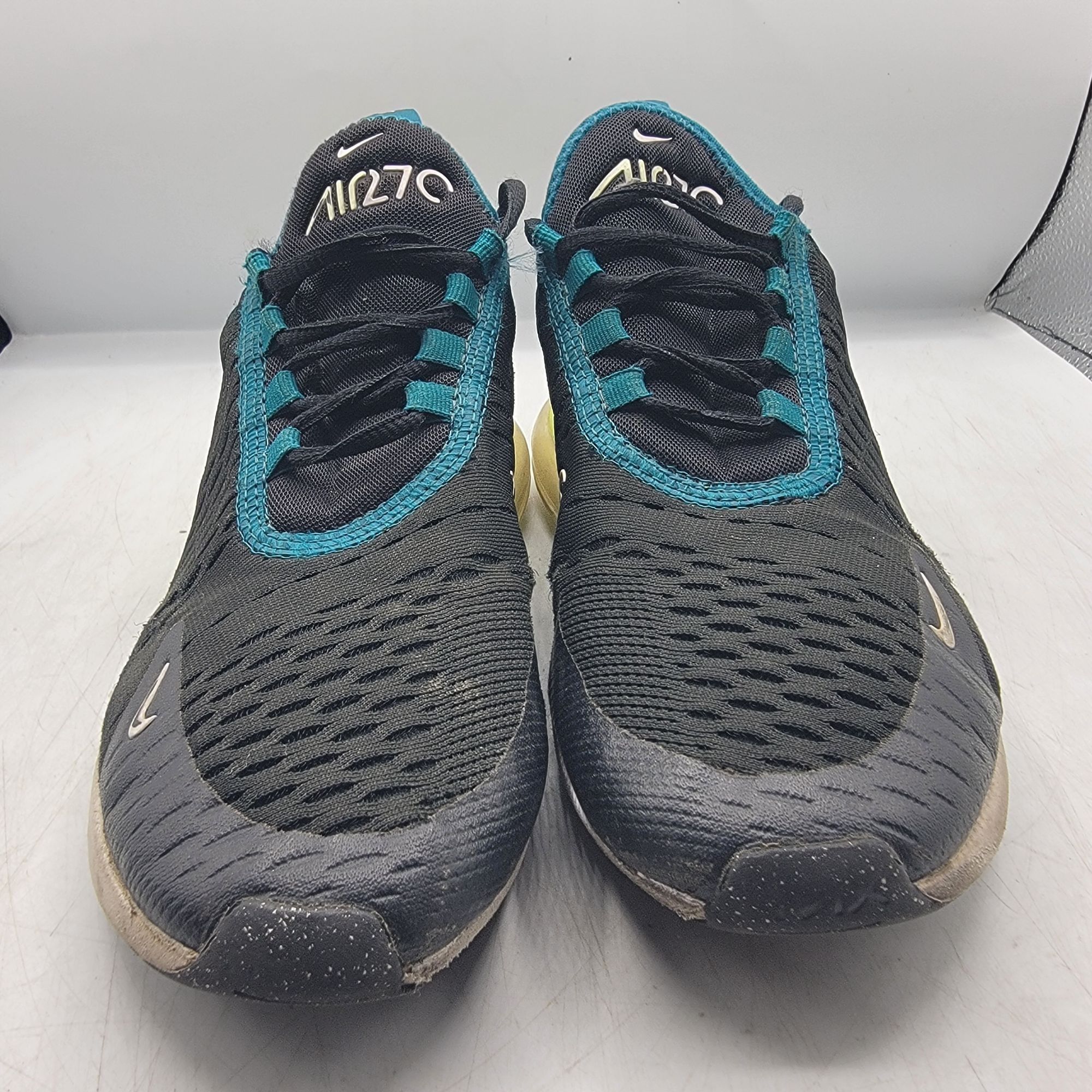 Nike Nike Air Max 270 GS Kids 5.5Y Black White Bright Spruce Snea Size US 7 / IT 37 - 2 Thumbnail