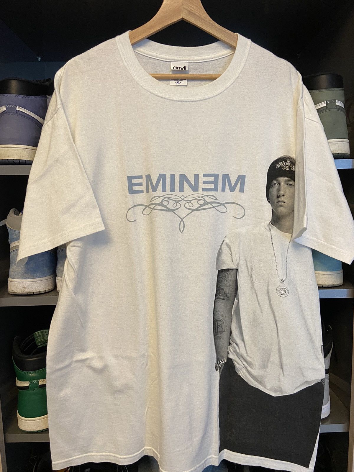 Image of Vintage 2005 Eminem Anger Management Tour Shirt in White, Men's (Size XL)