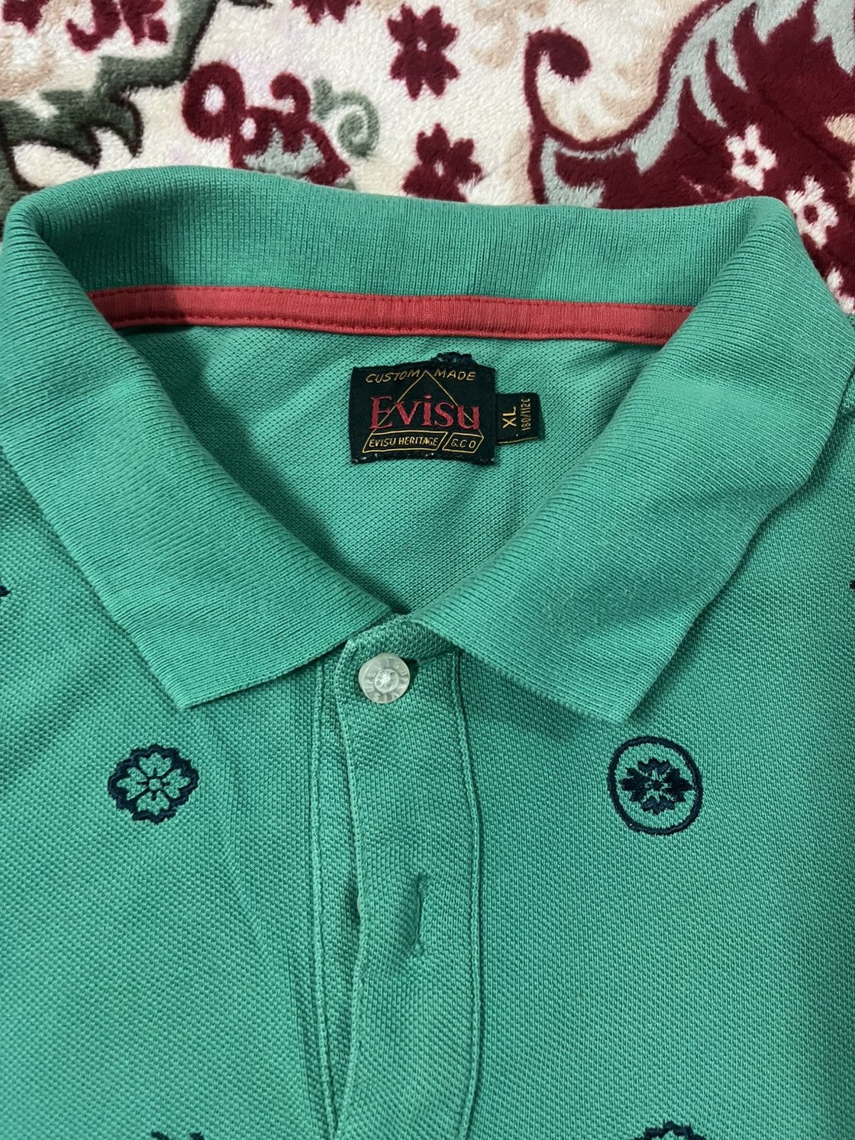 Evisu Evisu Embroidered All-Over Polo Shirt Size L / US 10 / IT 46 - 2 Thumbnail