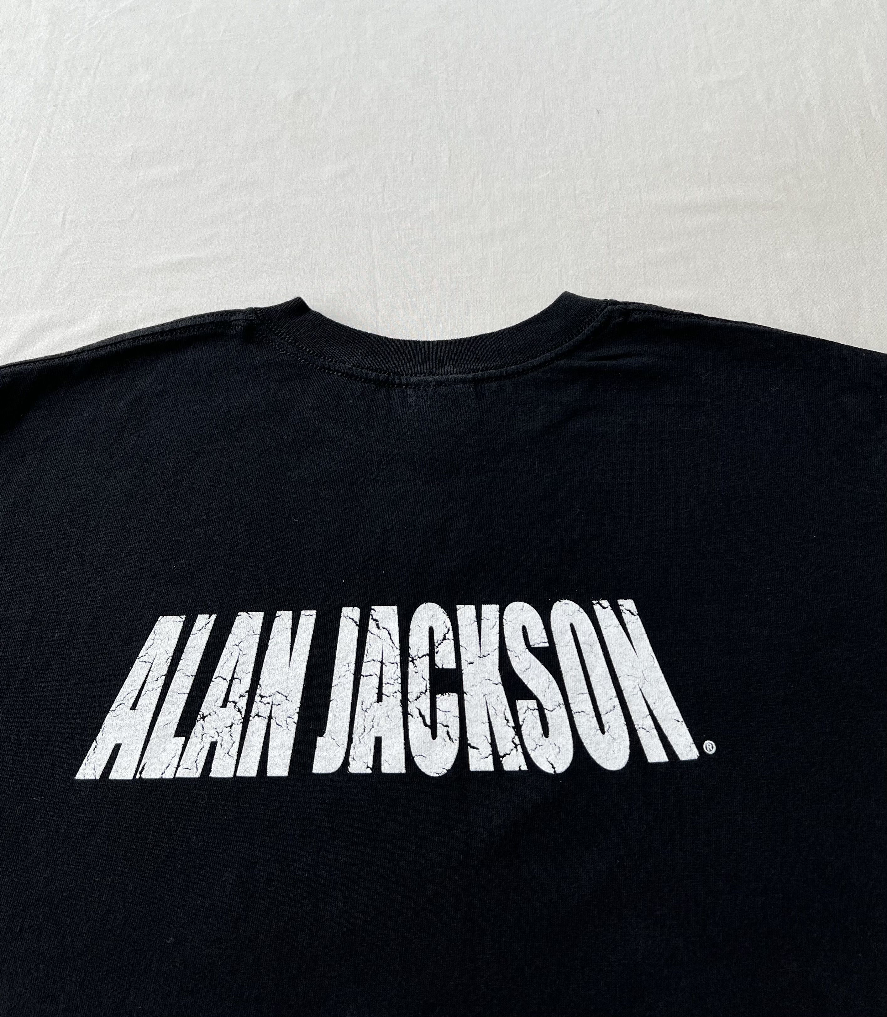 Band Tees Vintage 2000s Alan Jackson Singer Black T-shirt Size US M / EU 48-50 / 2 - 10 Thumbnail